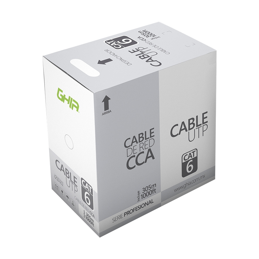 Compra Ghia Bobina De Cable Cat6 UTP 4 Pares 100 Metros Azul GCB 057