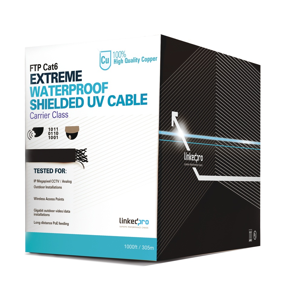 Linkedpro Bobina De Cable Cat E Utp M Negro Pro Cat Ext Lite