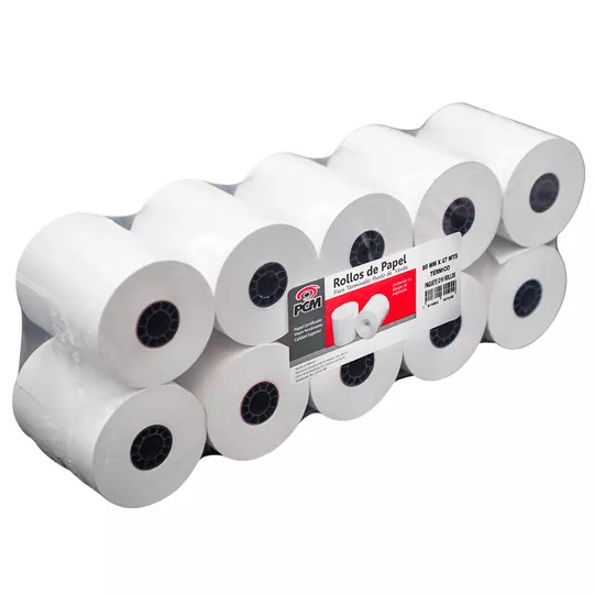 Compra Pcm Rollo De Papel T Rmico X Mm Blanco Rollos