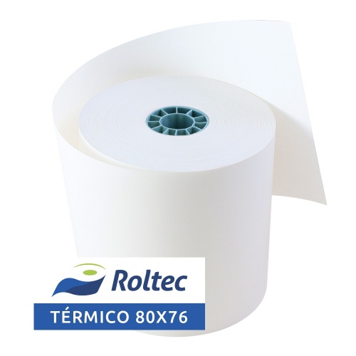 Roltec Rollo de Papel Térmico, 80 x 70mm, 60 Rollos