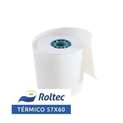 Roltec Rollo de Papel Térmico, 57 x 60mm, 108 Rollos