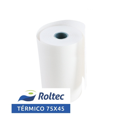 Roltec Rollo de Papel Térmico, 75 x 45mm, 192 Rollos