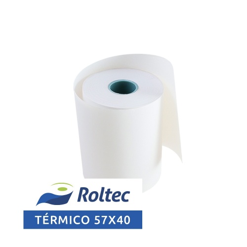 Roltec Rollo de Papel Térmico, 57 x 40mm, 243 Rollos