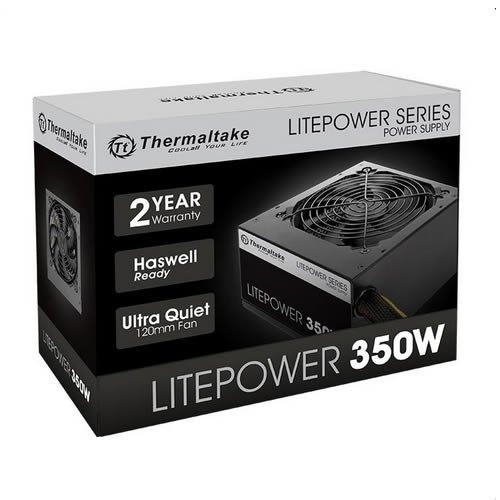 Thermaltake Fuente de Poder Litepower, 24-pin ATX, 120mm, 350W