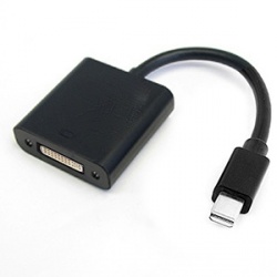 4XEM Adaptador Mini DisplayPort - DVI-I Hembra, Negro 