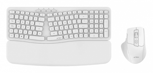 Kit de Teclado y Mouse Acteck Creator Ultra Confort MK650, Inalámbrico, USB, Blanco (Español) 