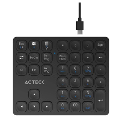 Acteck Teclado Numérico Inspire Pad Pro TN480, Inalámbrico, Bluetooth, Negro 