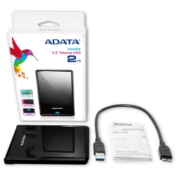 ADATA Technology HV620S 外付けハードドライブ 2TB ブラック AHV620S