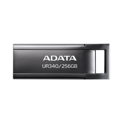 Memoria USB Adata UR340, 256GB, USB 3.2, Lectura 100 MB/s, Negro 