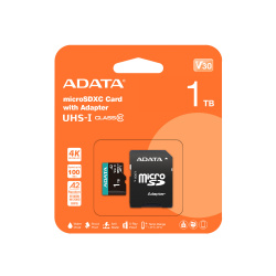 Memoria Flash Adata V30, 1TB MicroSDXC UHS-I Clase 10, con Adaptador 