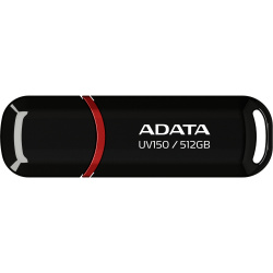 Memoria USB Adata UV150, 512GB, USB 3.2, Lectura 100MB/s, Negro 