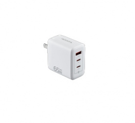 Adata Cargador de Pared, 65W, 1x USB-A, 2x USB-C, Blanco 