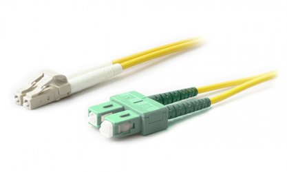 Addon Cable Fibra Óptica OS2 Duplex SC Macho - LC Macho, 9/125, 3 Metros, Amarillo 