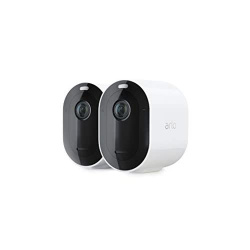 Arlo Kit Cámara Smart WiFi Bullet IR para Interiores/Exteriores Pro 4 Spotlight, Inalámbrico, 2560 x 1440 Pixeles, Día/Noche 