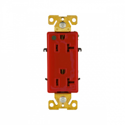 Arrow Hart Tomacorriente 8362RD, 2 Enchufes, 125V, 20A, Rojo 