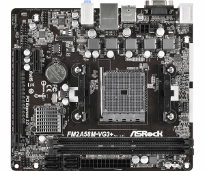 Tarjeta Madre ASRock micro ATX FM2A58M-VG3+ R2.0, S-FM2+, AMD A58 FCH, 32GB DDR3, para AMD 