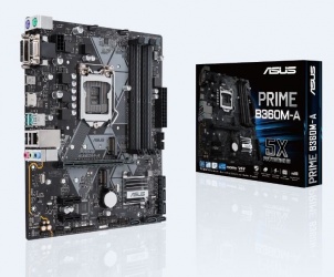 Tarjeta Madre ASUS microATX PRIME B360M-A, S-1151, Intel B360, HDMI, 64GB DDR4 para Intel ― Compatibles solo con 8va y/o  9va Generación (Revisar modelos aplicables) 