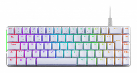 Teclado ASUS ROG M602 Falchion RGB 65%, Alámbrico, USB, Blanco (Inglés) 