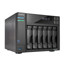 Asustor LOCKERSTOR 6 Gen2 NAS de 6 Bahías, 132TB, Intel Celeron N5105 2GHz, USB 3.2, Negro ― No Incluye Discos Duros 