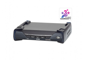 Aten Receptor de Video KVM IP Alámbrico, 1x HDMI, 2x USB-A, 1x DB-9, 1 x RJ-45, 1x SFP 