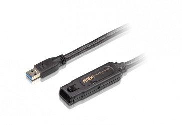 Aten Cable de Extensión USB Macho - USB Hembra, 10 Metros, Negro 