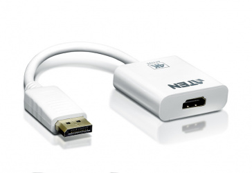 Aten Adaptador DisplayPort Macho - HDMI Hembra, Blanco 