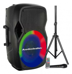 Audiobahn Bafle AST415, Bluetooth, Inalámbrico/Alámbrico, 100W RMS, 30.000W PMPO, Negro 