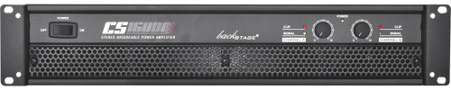 Backstage Amplificador CS-16000, 2 Canales, 1600W RMS, XLR, Negro 