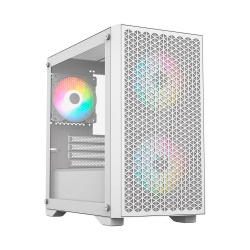 Gabinete Balam Rush Carbono Aircool 4000A, Mini-Tower, Micro-ATX/Mini-ITX, USB 2.3.0, sin Fuente, 3 Ventiladores ARGB Instalados, Blanco 