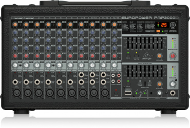 Behringer Amplificador PMP2000D, 14 Canales, 2000W, Alámbrico 