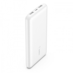 Cargador Portátil Belkin Power Bank Boost Charge, 10000mAh, Blanco 