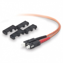 Belkin Cable Fibra Óptica Multimodo OFC SC Hembra - SC Hembra, 50/125µm, 1 Metro, Naranja 