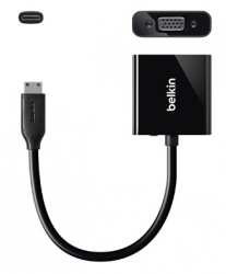 Belkin Adaptador mini HDMI Macho - VGA Hembra, Negro 