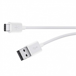 Belkin Cable USB A Macho - USB C Macho, 1.83 Metros, Blanco 