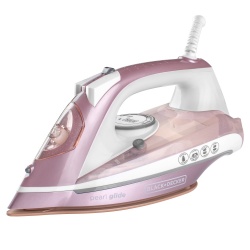 Black & Decker Plancha a Vapor, 1200W, 0.29L, Rosa/Blanco 