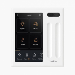 Brilliant Panel de Control de Iluminación BHA120USWH2C Touch, 300W, Inalámbrico, Wifi, Blanco - compatible con Alexa/Siri/Google Assistant 