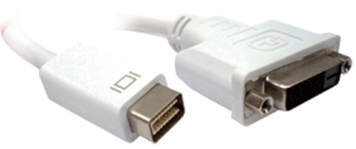 BRobotix Cable Mini Display DVI Macho - DVI Hembra, 20cm, Blanco 