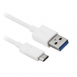 BRobotix Cable USB Macho - USB-C Macho, 3 Metros, Blanco 