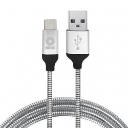 BRobotix Cable USB-C Macho - USB Macho, 1 Metros, Plata 