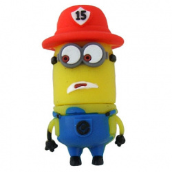 Memoria USB BRobotix, 8GB, USB 2.0, Minion Bombero II 