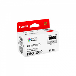 Tanque de Tinta Canon PFI-1000 PGY Gris, 80ml 