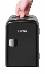 Chefman Mini Refrigerador RJ48-BLACK-4, 4L, Negro 