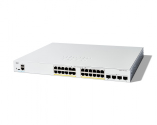 Switch Cisco Gigabit Ethernet Catalyst 1200, 24 Puertos PoE+ 10/100/1000Mbps + 4 Puertos SFP, Full PoE 375W, 56 Gbit/s - Gestionado 