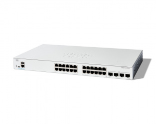 Switch Cisco Gigabit Ethernet Catalyst 1200, 24 Puertos 10/100/1000Mbps + 4 Puertos SFP, 56 Gbit/s, 8000 Entradas - Administrable 