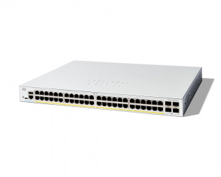 Switch Cisco Gigabit Ethernet Catalyst 1200, 48 Puertos PoE+ 10/100/1000Mbps + 4 Puertos SFP, 375W, 104 Gbit/s, 1000 Entradas - Administrable 