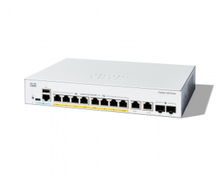 Switch Cisco Gigabit Ethernet Catalyst 1200, 8 Puertos PoE+ 10/100/1000Mbps + 2 Puertos SFP, 67W, 20 Gbit/s, 8000 Entradas - Administrable 