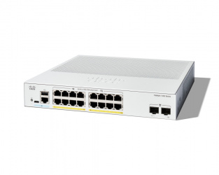 Switch Cisco Gigabit Ethernet Catalyst 1300, 16 Puertos PoE+ 10/100/1000Mbps + 2 Puertos SFP, 120W, 36 Gbit/s, 16000 Entradas - Administrable 