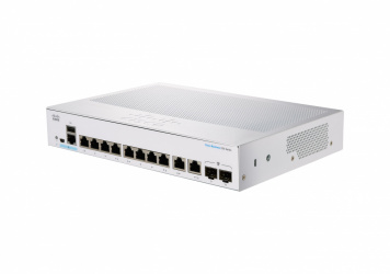 Switch Cisco Gigabit Ethernet CBS350 Series, 8 Puertos 10/100/1000Mbps + 2 Puertos Combo SFP, 20 Gbit/s, 16.000 Entradas - Administrable 