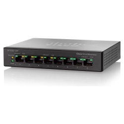 Switch Cisco Fast Ethernet SF100D-08P, 100Mbps, 1.6Gbit/s, 8 Puertos – No Administrable 