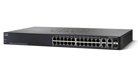 Switch Cisco Gigabit SF300-24P, 26 Puertos Gestionado SRW224G4P-K9-NA Sns-Brigh10